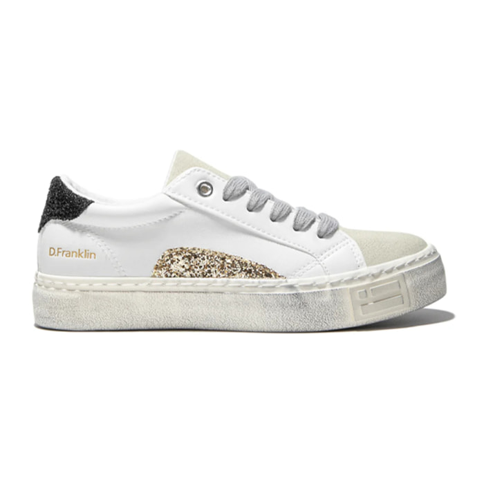 Zapatillas Bajas de Mujer Half Moon Low Blanco / Oro D.Franklin
