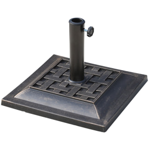 Base de Sombrilla para Parasol de Resina 44x44x33 cm Bronce