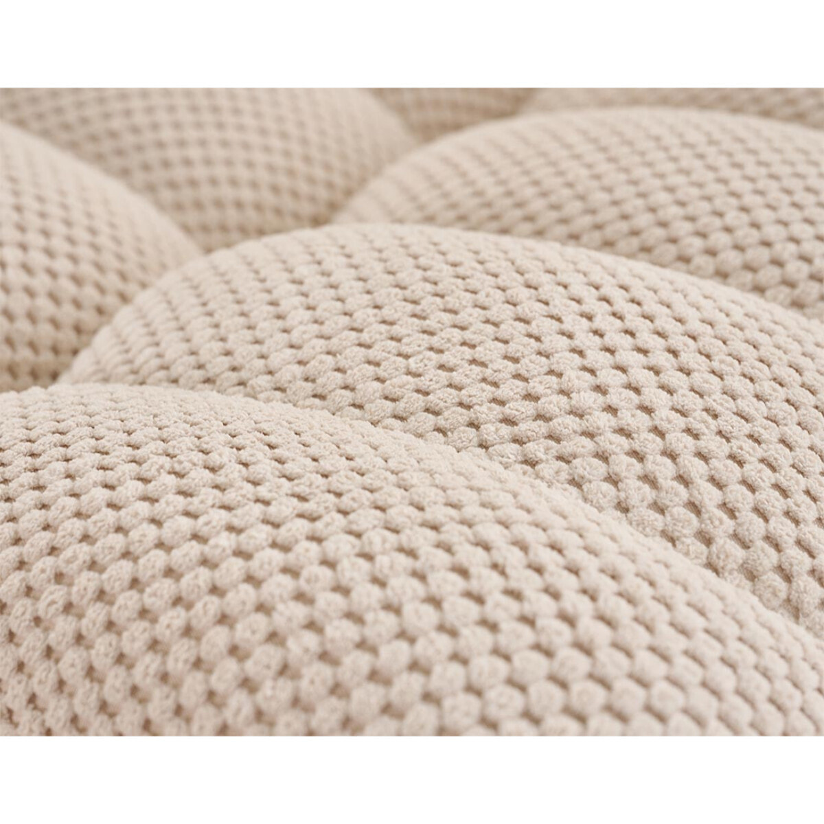 Ellie - module d'assise sans accoudoir 2 places en velours texturé - Beige