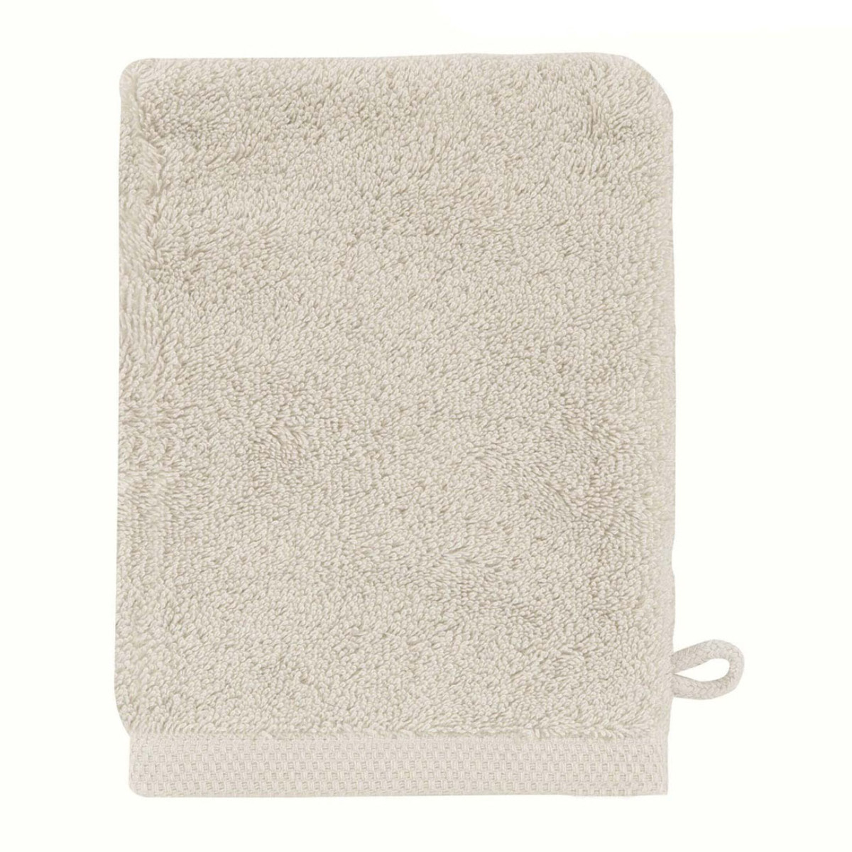 Gant de toilette uni en coton biologique, ESSENTIEL, Marron Gazelle