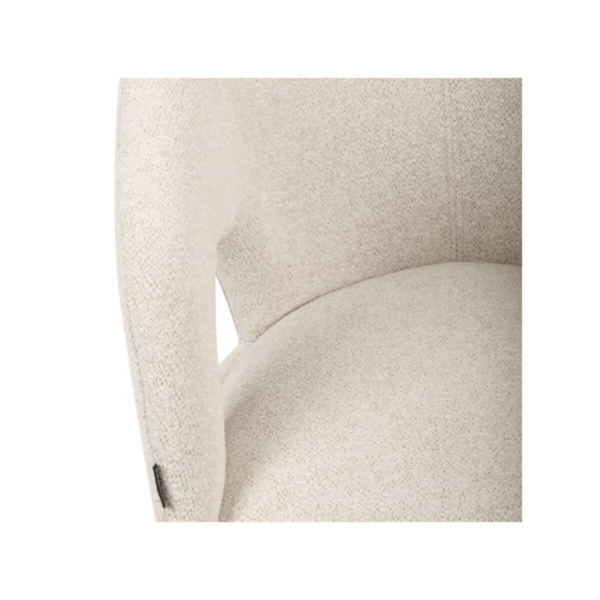 Chaise rotative 180° en tissu doux avec accoudoirs - AMBRE