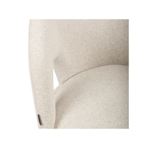 Chaise rotative 180° en tissu doux avec accoudoirs - AMBRE