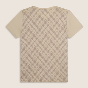 T-shirt raglan con inserto geometrico