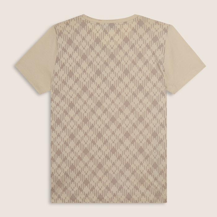 T-shirt raglan con inserto geometrico