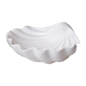 Conchiglia contenitore - Pezzi 2 - 21,2xH9x18cm - Colore: Bianco - Bianchi Dino -