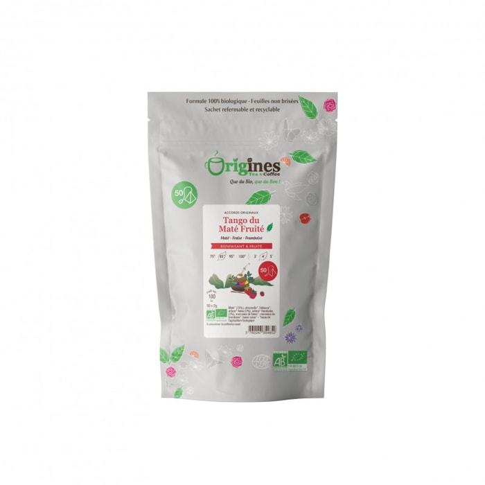 Tango du Maté - Maté Bio fruits rouges - Infusettes 50x2g
