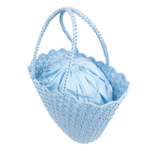 Basentello Bolso de hombro Mujer. Fabricaco en algodón tejido artesanal a mano.