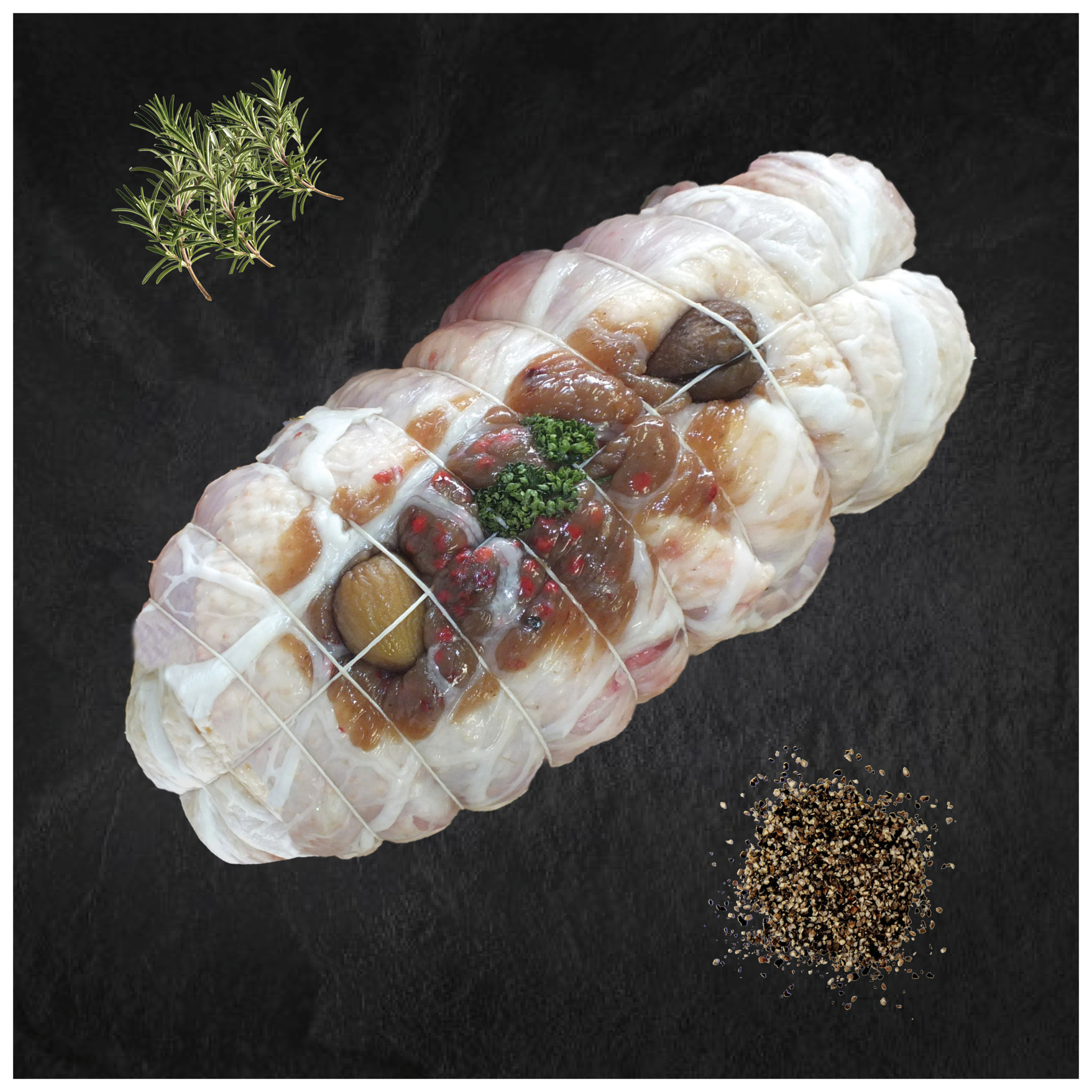 Rôti de chapon farci aux marrons - 1500g - France