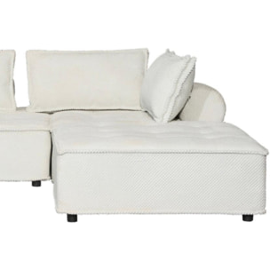 ALEXANDRIE Canapé d'angle 4 places blanc
