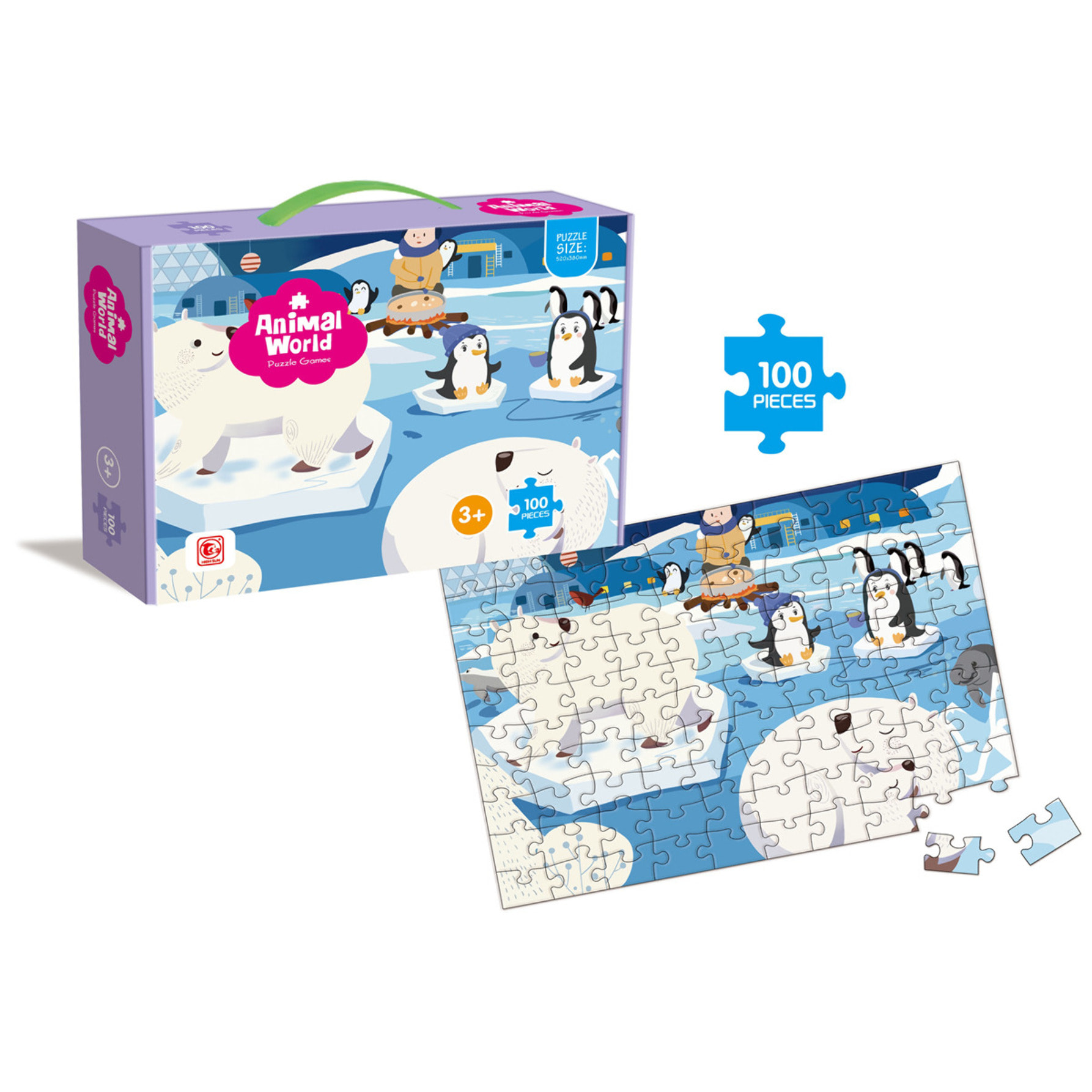 PUZLE DE 100 PIEZAS: ANIMALES POLARES