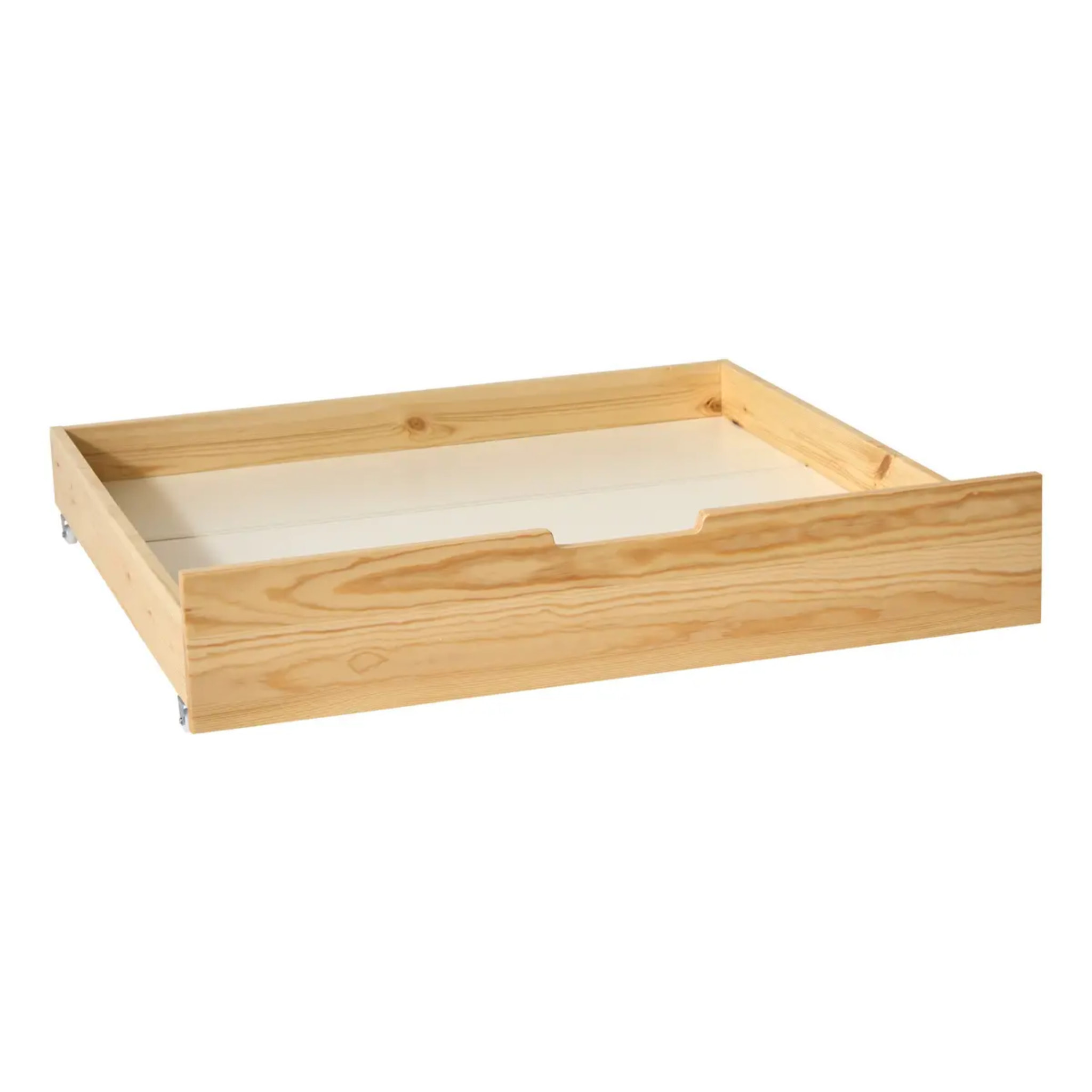 Lit cabane enfant Bosco 2 tiroirs 194,8x98x155,5cm Naturel