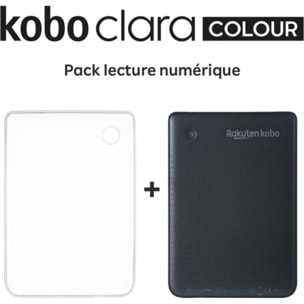 Liseuse eBook KOBO Pack Clara Colour + Cover Transparente