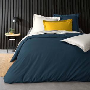 Housse de couette 100% Percale de Coton ORIGINE - Bleu Foncé