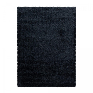 Tapis longs poils shaggy tissé motif uni RAMU