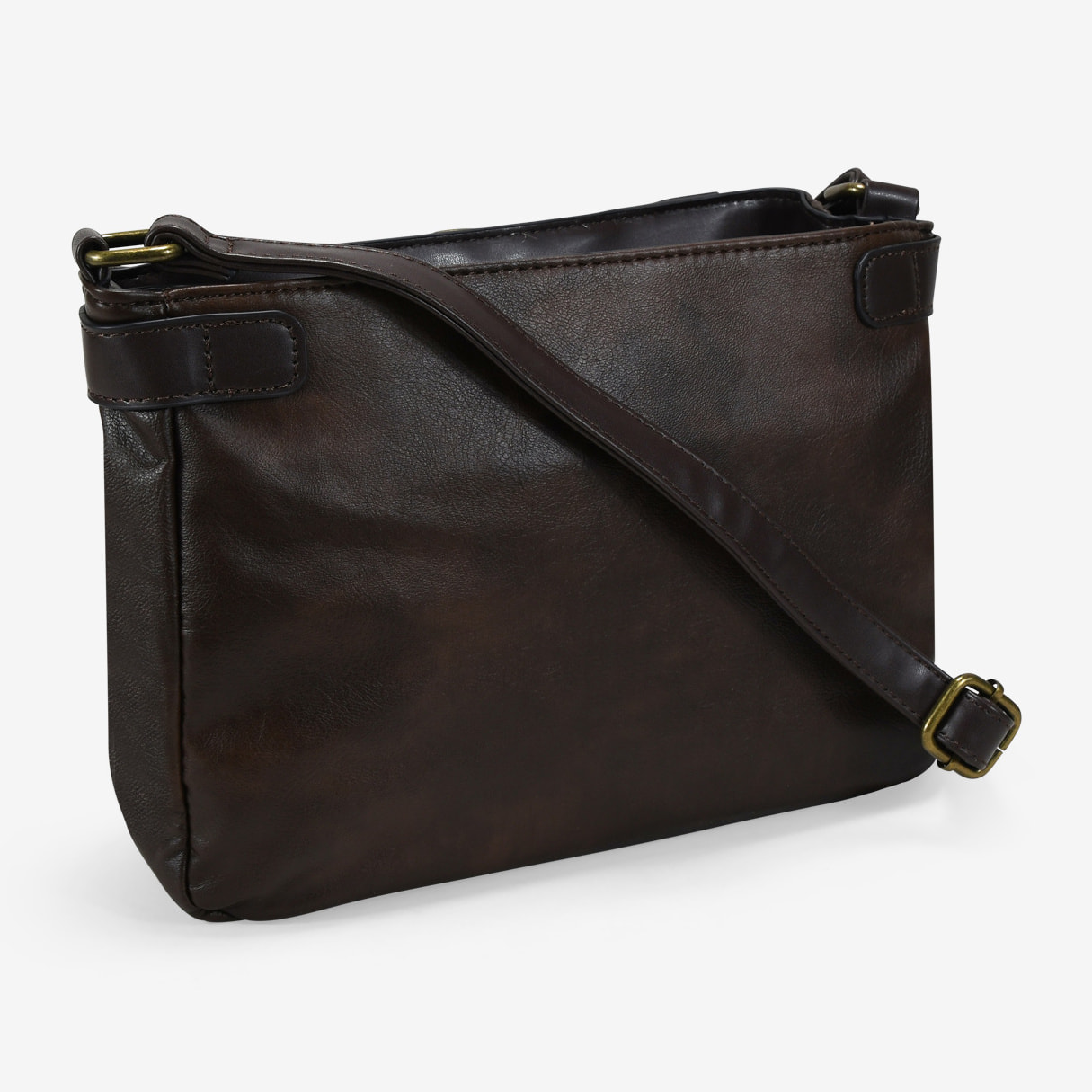 Bolso bandolera marrón vintage con cinturón