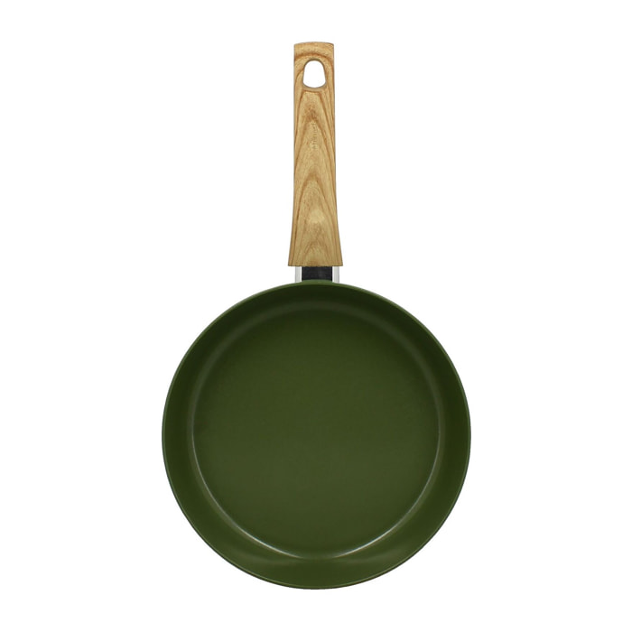 Poêle 24cm avec revêtement céramique vert - tous feux COLORAMA