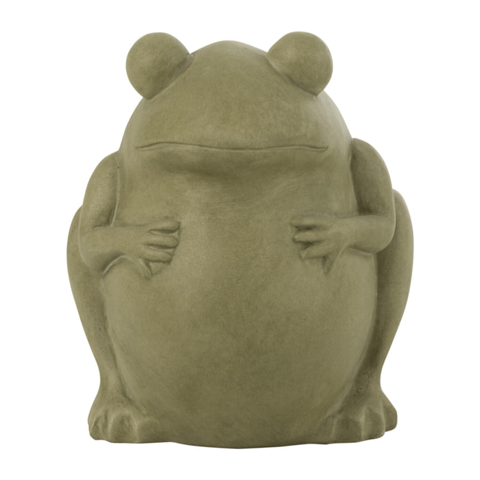 J-Line cache-pot Frog - céramique - vert - large - Ø 21 cm