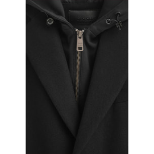 Abrigo Clement negro con logo Polo Club