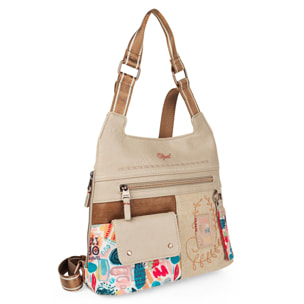 Bolso Mochila Mujer Skpat Arezzo Beige