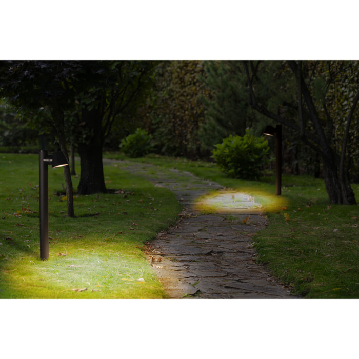 Forlight Cone - Baliza de Jardín con 1 Foco Orientable GU10 para Exterior con IP54 de Color Negro