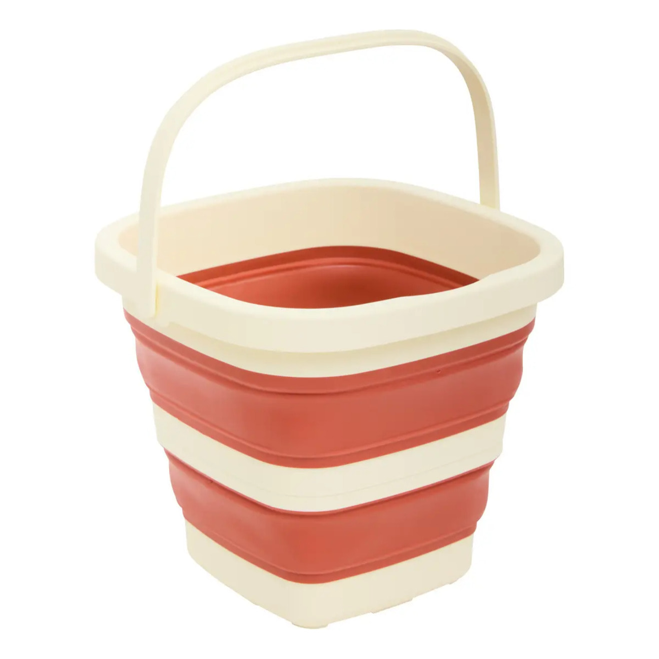Seau rétractable 5L 25x25cm orange
