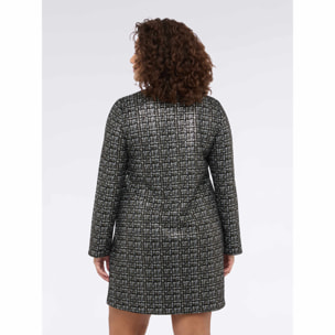 Fiorella Rubino - Vestido corto línea A - Negro