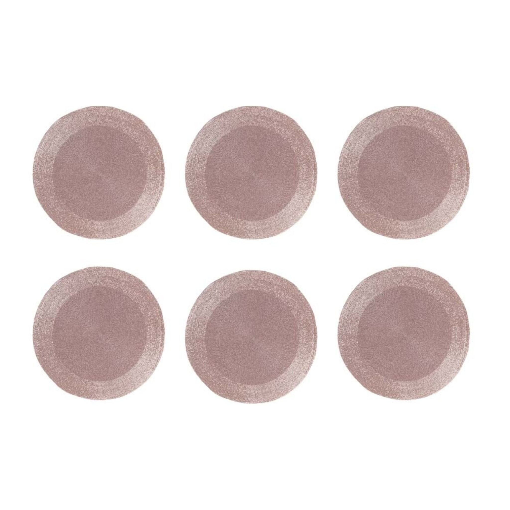 Dessous de verre perle pêche - lot de 6