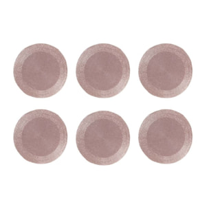 Dessous de verre perle pêche - lot de 6
