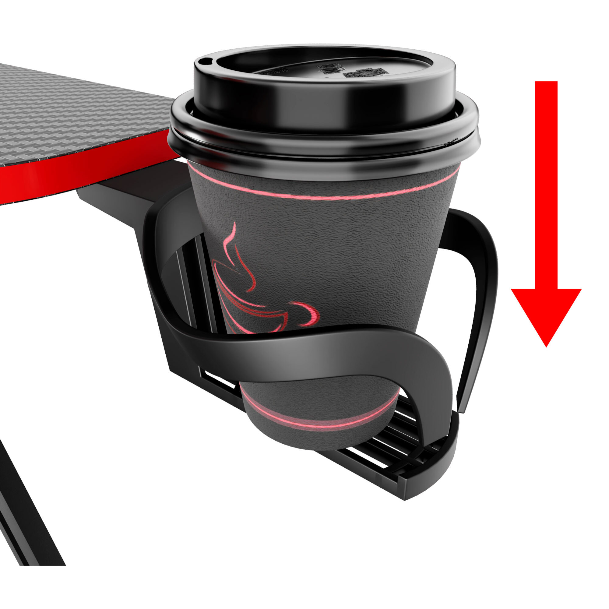 Spector - Scrivania da Gaming 120x60x76 cm in MDF e Metallo Nero