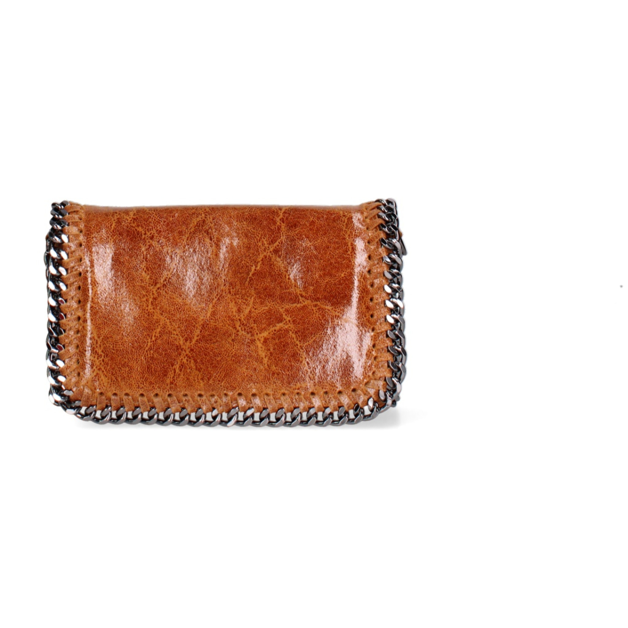 Borsa a tracolla da donna Made in Italy - Eolian Nova - Pelle scamosciata stampata - 22.0 x 13.0 x 4.0 cm