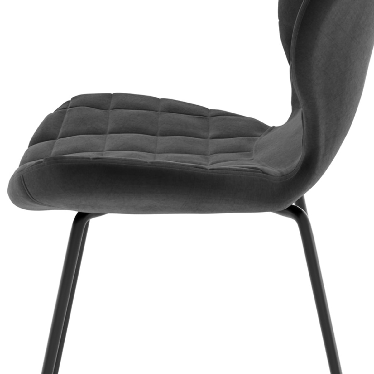 Lot de 2 chaises en velours noir - Mazzia