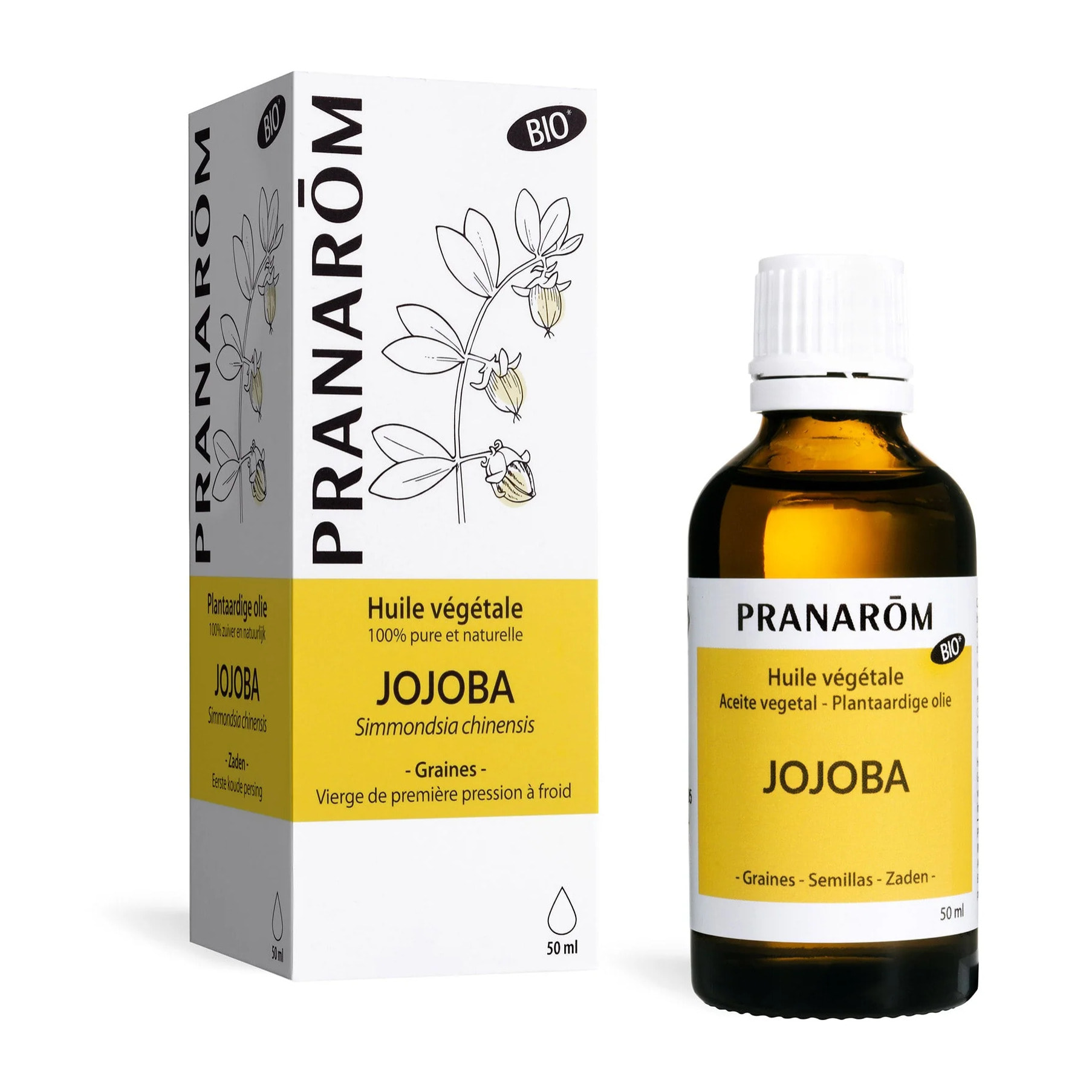 Pranarom - Huile Végétale de Jojoba - Bio - 50 ml