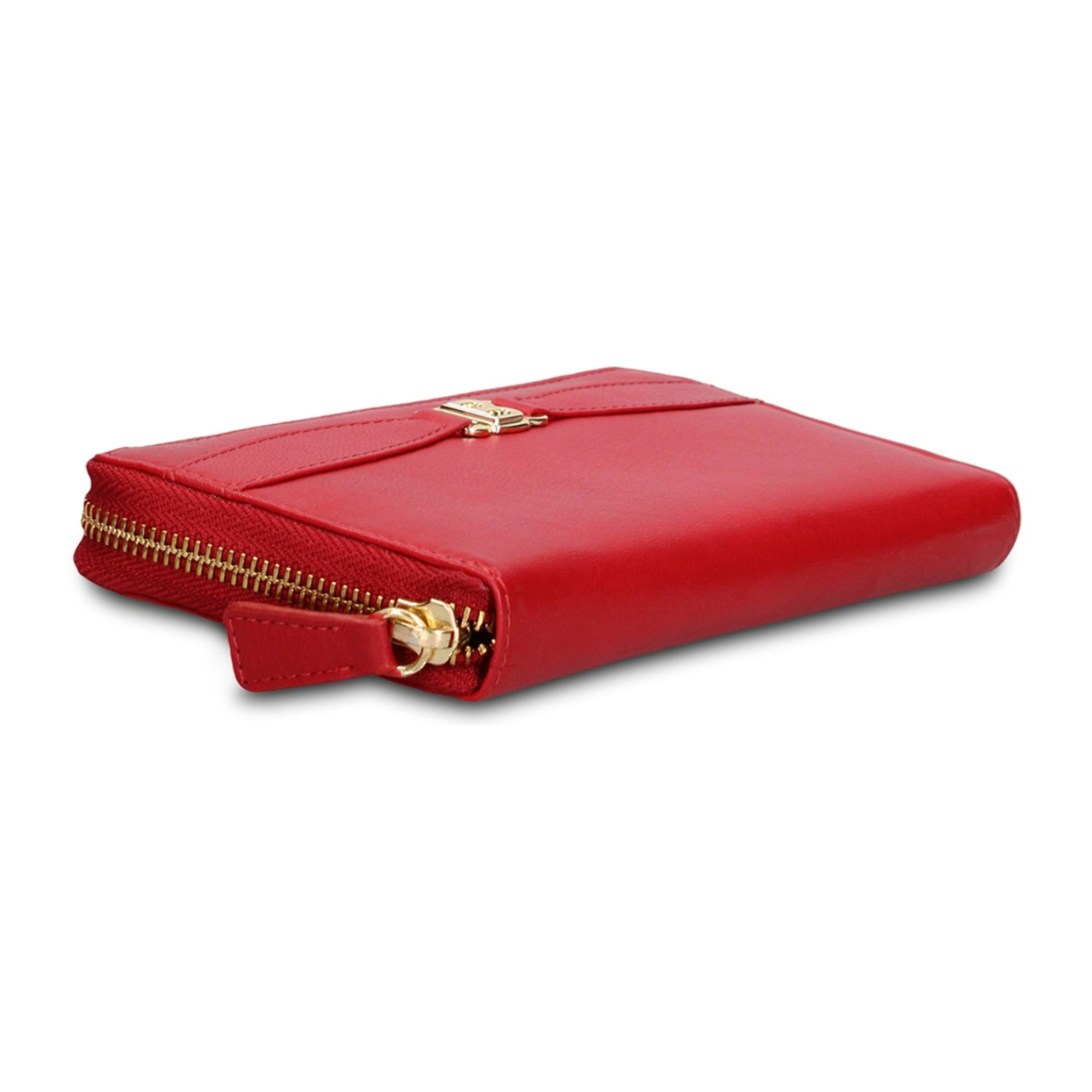 Portafoglio donna in vera pelle - Modello Eridana Plus - Con zip - 19.0 x 9.5 x 2.0 cm