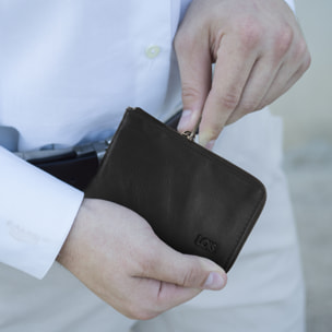 Monedero Piel Hombre Lois Lubbock Negro