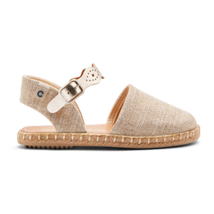 Alpargatas de Niña Suela de Yute Con Cierre Hebilla