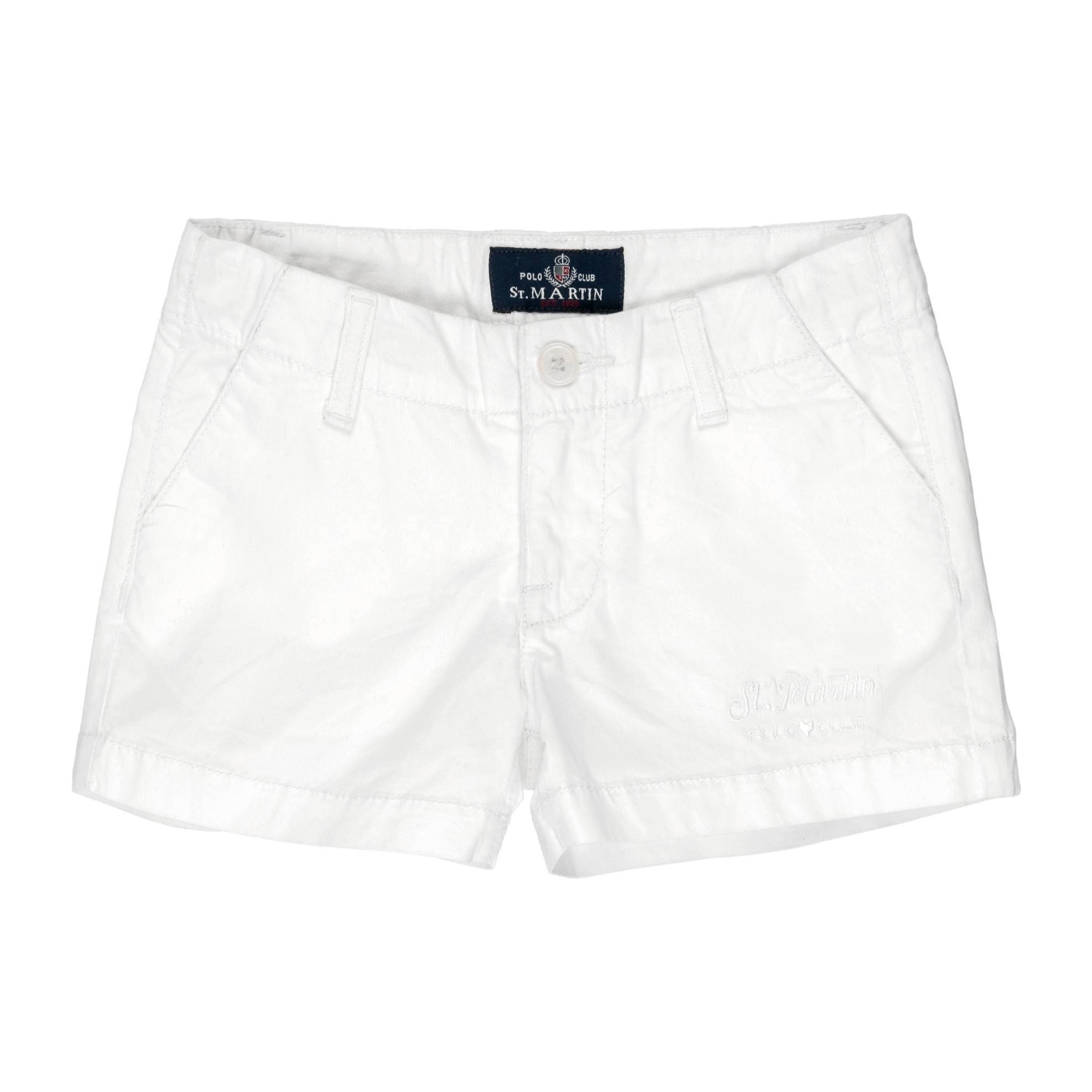 Shorts popeline stretch Polo Club St Martin Bianco