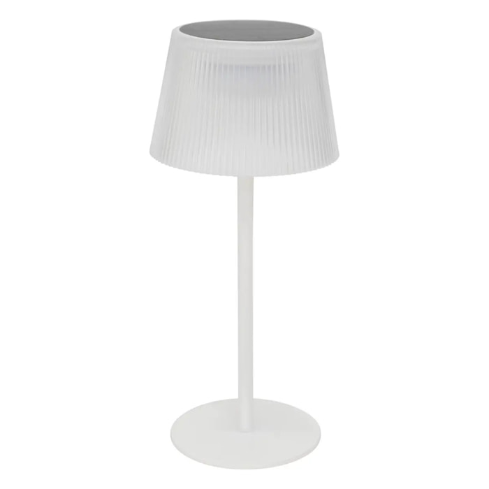 Lampe d extérieur solaire et USB "Katy" blanc H30cm