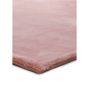 BERNA Alfombra lisa de pelo corto rosa, varias medidas disponibles.