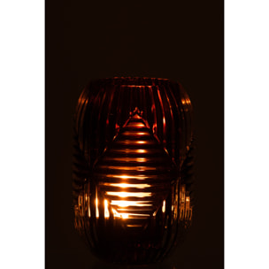 J-Line photophore Haut Lignes - verre - brun