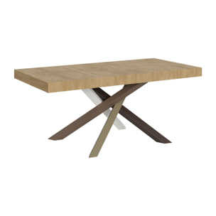 Mesa extensible 90x200/304 cm Volantis Roble Natural estructura multicolor 4/C