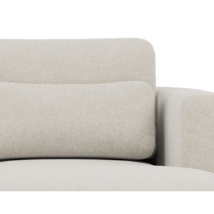 Mahina - canapé d'angle droit 4 places convertible avec coffre en tissu texturé - Beige