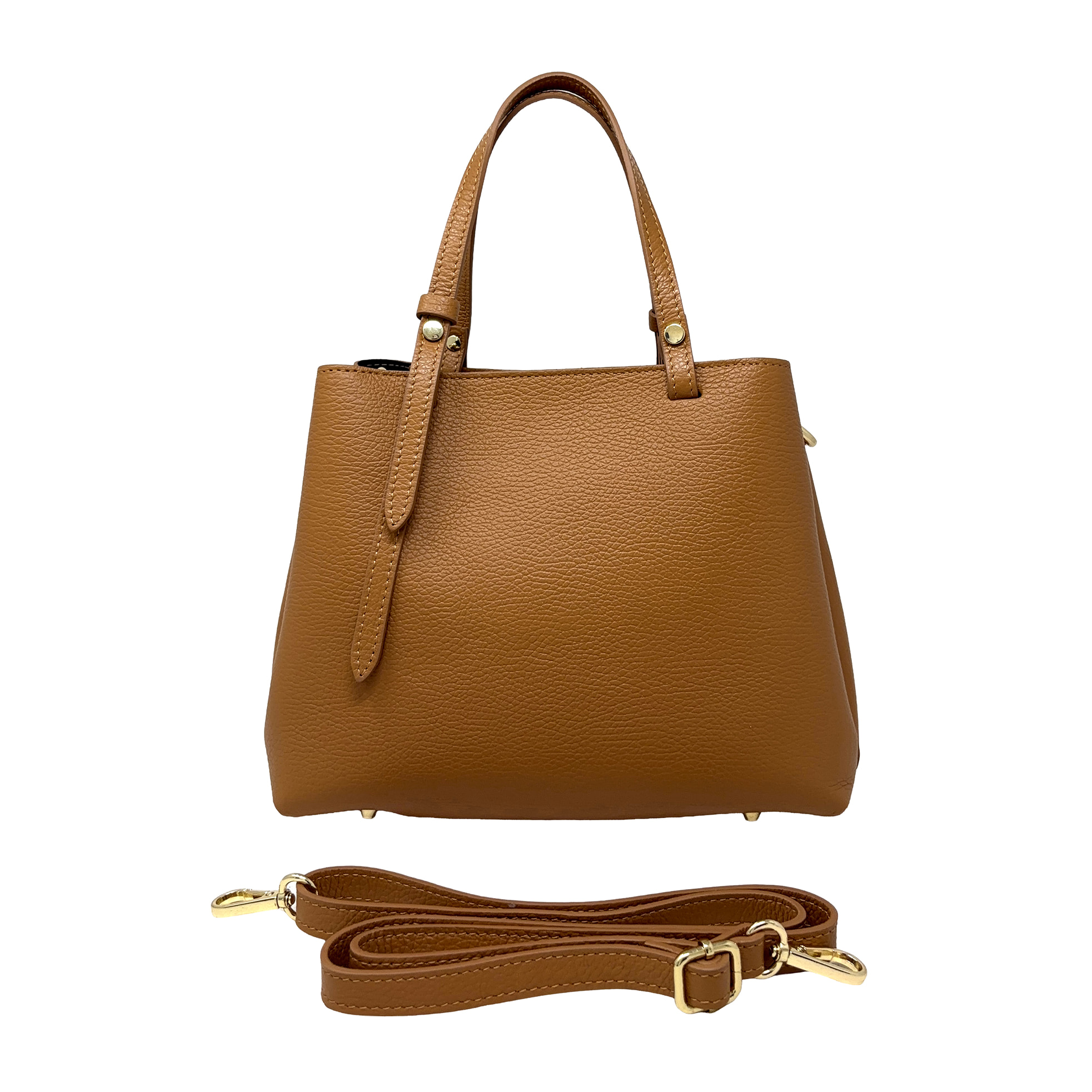 Borsa a Mano Elegante da Donna in Pelle Martellata con Tracolla