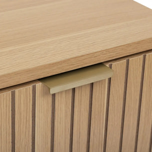 Meuble bas "Tasso" 2 portes effet bois naturel