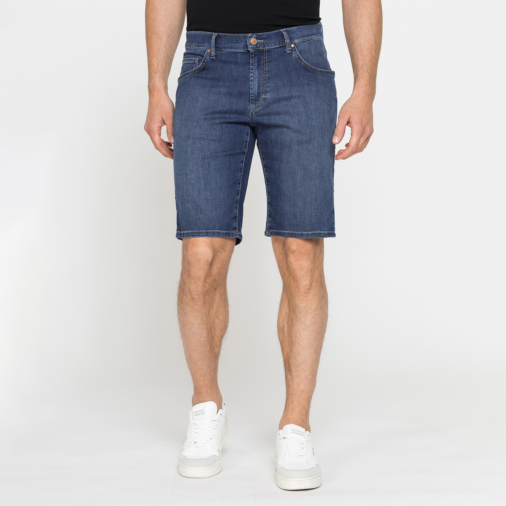 BERMUDA 5 TASCHE IN JEANS LEGGERO ELASTICIZZATO