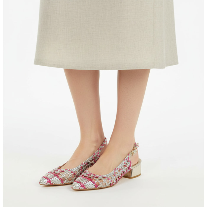 Sandali intreccio - tacco 4,5 cm