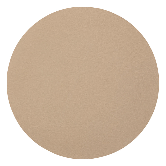 Set de table rond uni - Beige