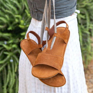 Sandalias N5685 NOBUCK LAVADO CUERO/SATYA color Cuero