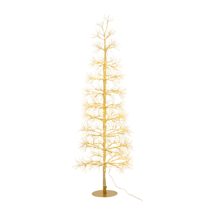 J-Line décoration Arbre - blanc chaud - acier - or - medium - LED
