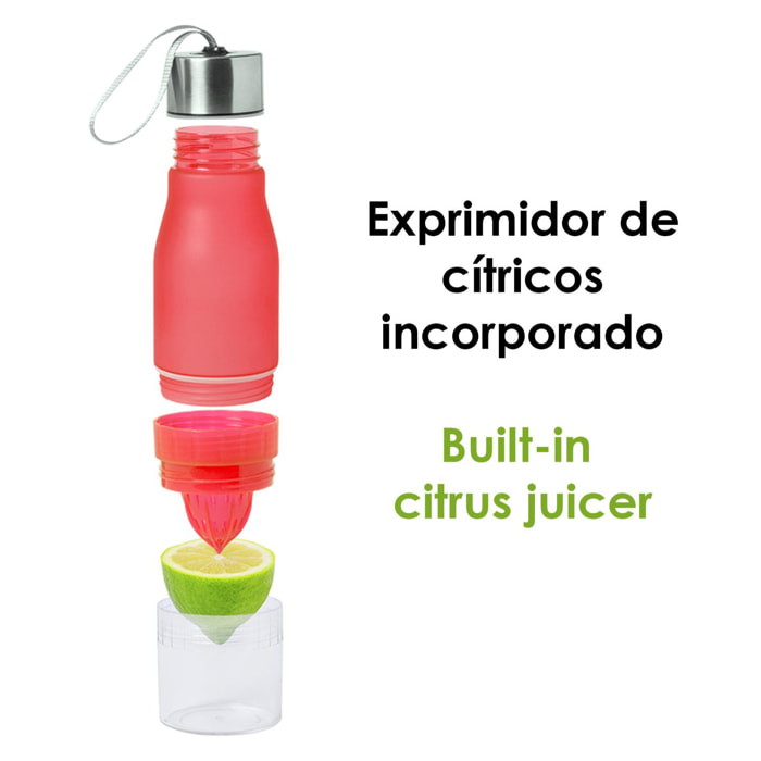 Selmy bidón de 700ml de capacidad Tritán de alta resistencia al calor. Base con exprimidor de cítricos.