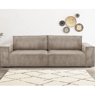 Canapé convertible 3 places en velours côtelé - HARPER